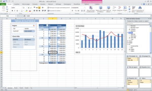 TCD avec graphique dynamique sur Excel.